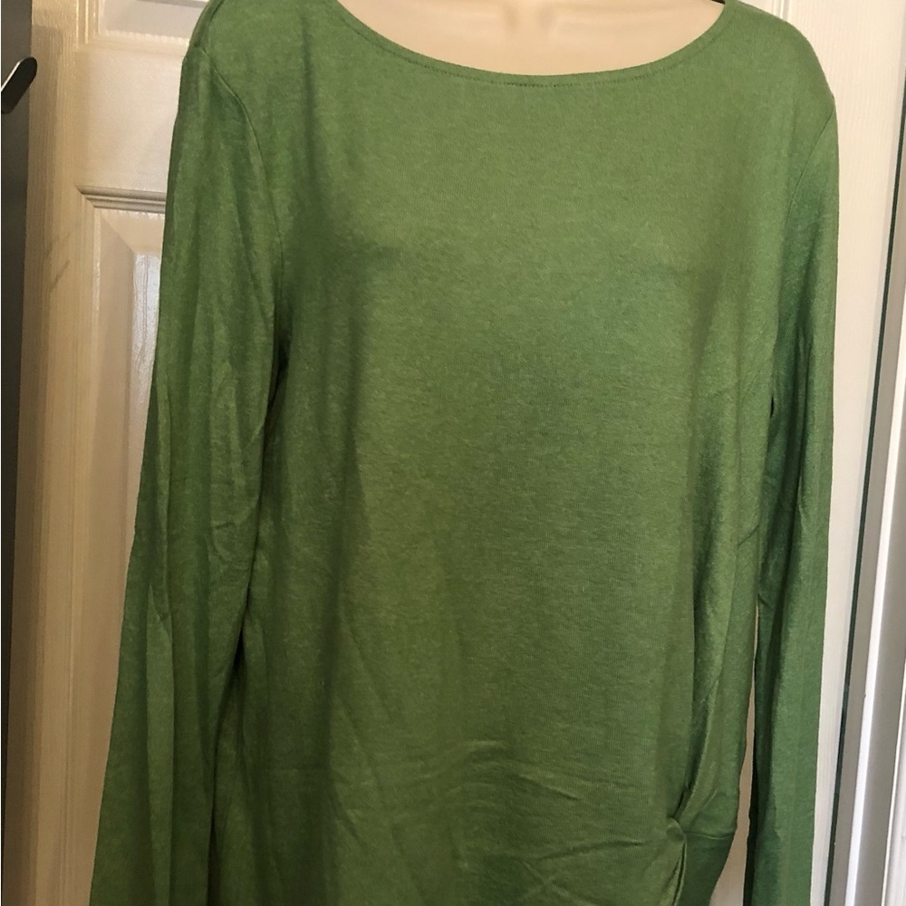 Tom Tailor Pea Green Women's Ling sleeve Top Size Large